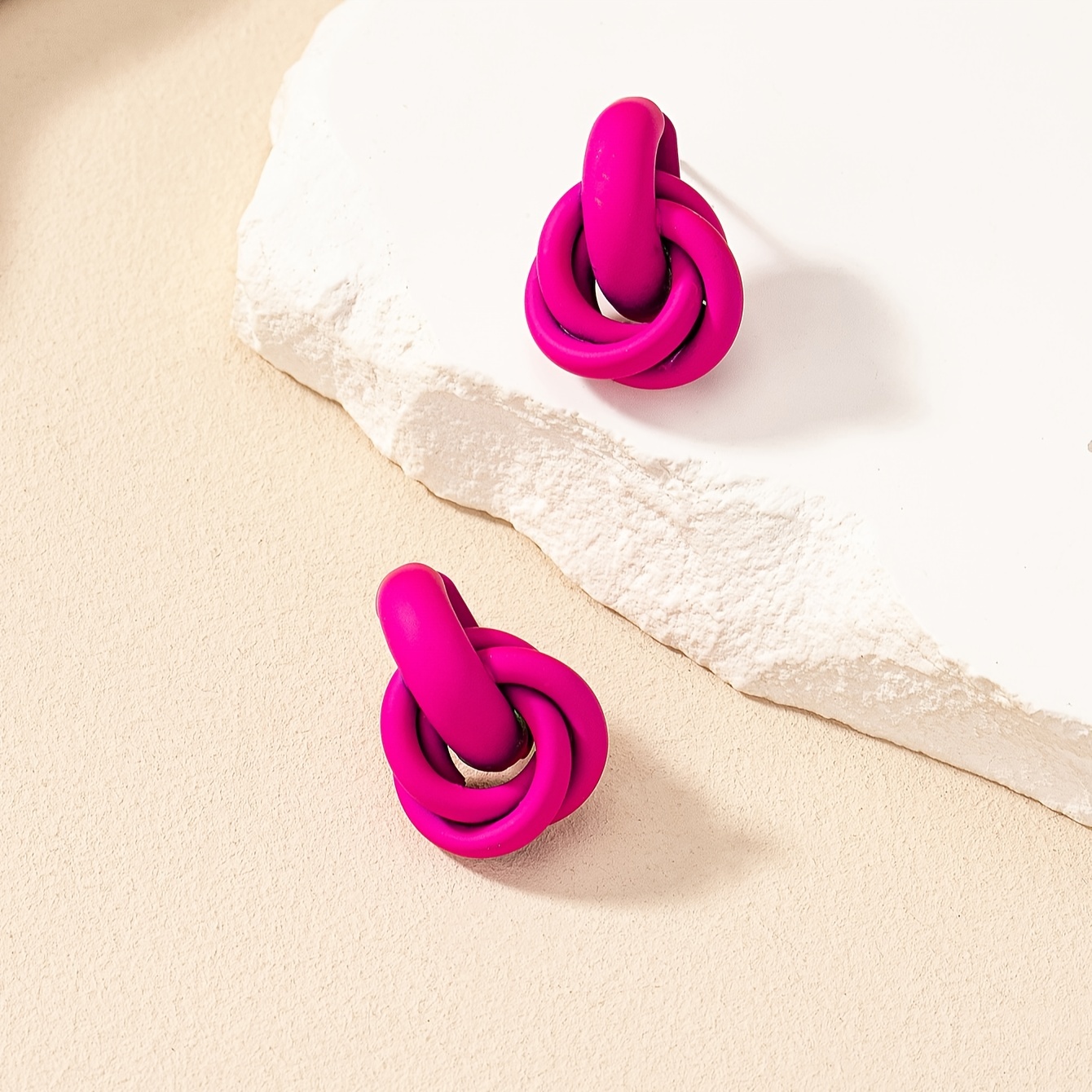Geometric Metal Stud Earrings Party Decorative Accessories
